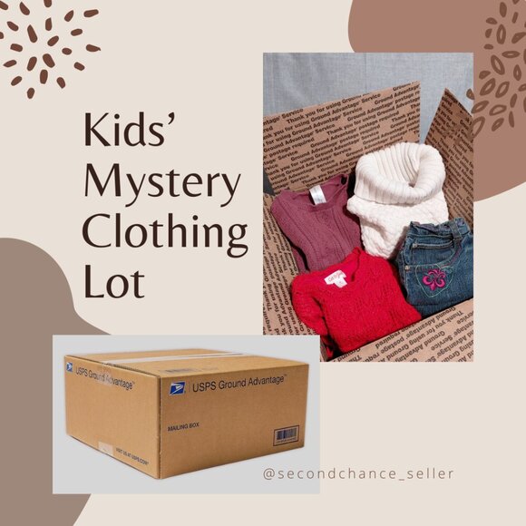 Large Mystery Bundle Box Boys/Girls Select-a-Size New/EUC Reseller Thrift - Picture 1 of 1